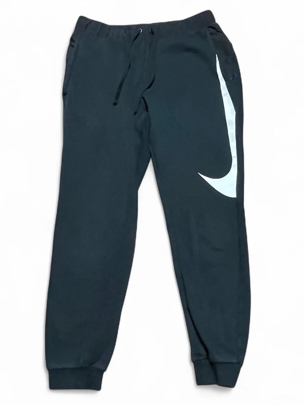 Nike Pants Mens Small Black Big Swoosh Joggers Fleece Athletic Sweatpants Gym